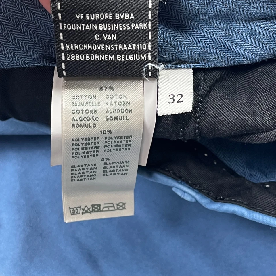 Pantalones chinos 7 For All Mankind para hombre W32 L31 azul lujo rendimiento Slimmy Foto 4 de 4