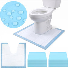 25 Pack Disposable Toilet Mats,Absorbent Toilets Floor Protector