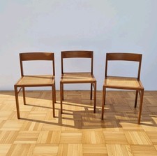 Set di 3 sedie vintage, seduta in paglia di Vienna –anni ’ 70