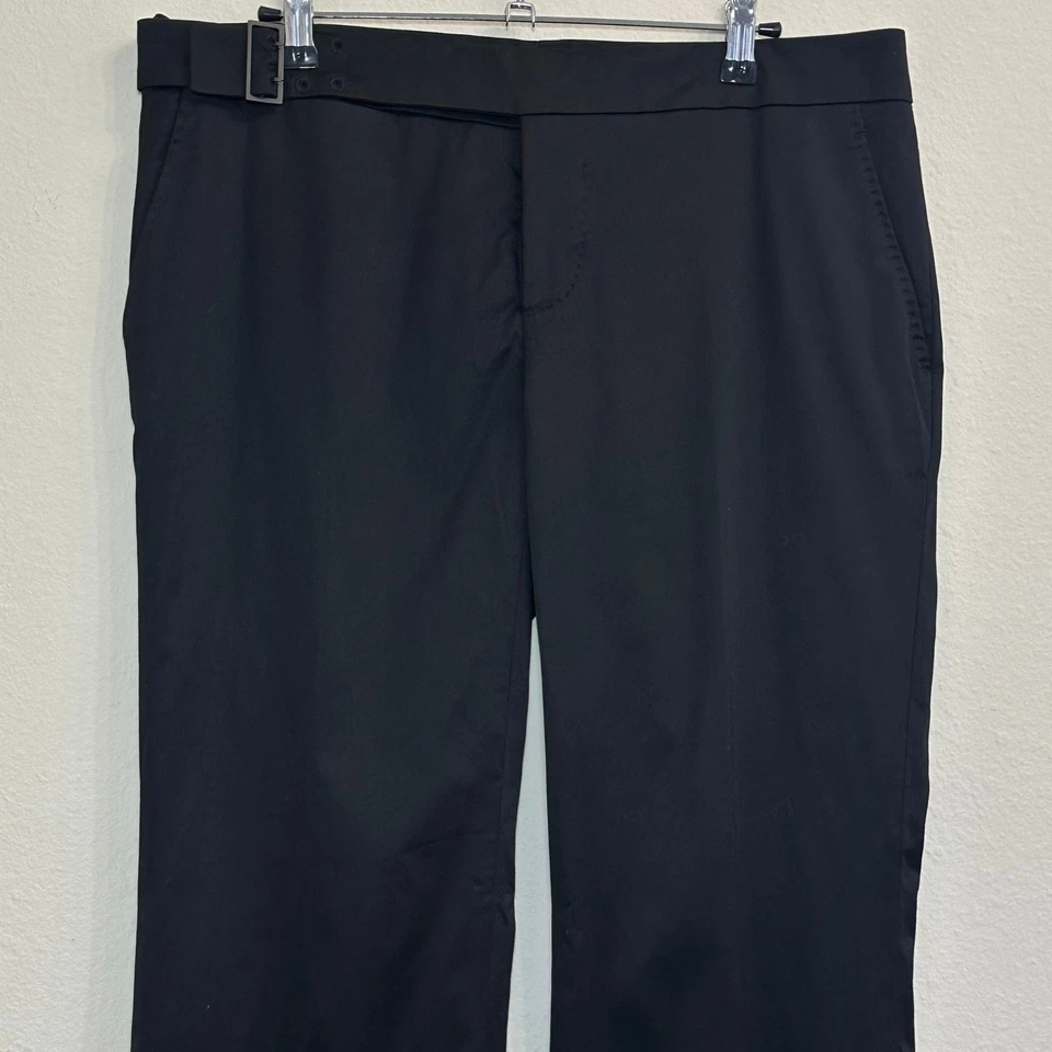 GUCCI Uniform Black Belted Wide Leg Trousers Pants Size 46 US 10 Medium Workwear - Image 3 of 4