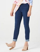 Belle Kim Gravel Dark Indigo Petite TripleLuxe Denim Jegging Jeans New