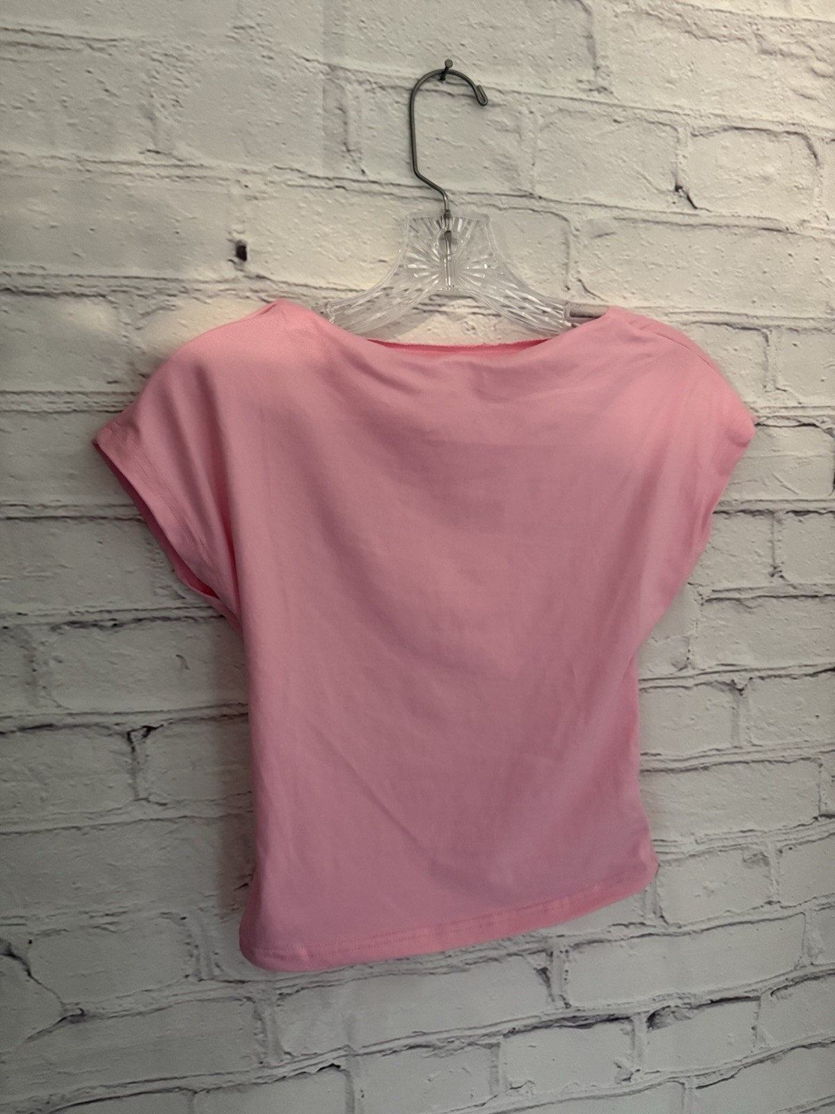 Shein (2 Pack) Solid Pink & Solid White Crop Tops… - image 3