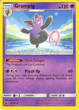 Grumpig 42/111 Uncommon SM - Crimson Invasion Pokemon TCG Card NM
