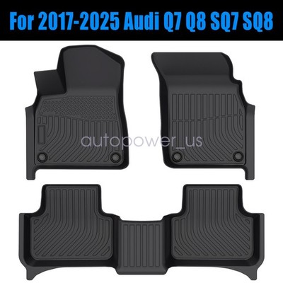 For 2017-2025 Audi Q7 & 2019-2024 Audi Q8 TPE All-Weather Floor Mats Liners New