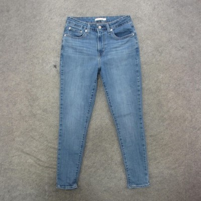 Levis 721 High Rise Skinny Jeans Womens 29x28 Blue Light Wash Stretch Denim