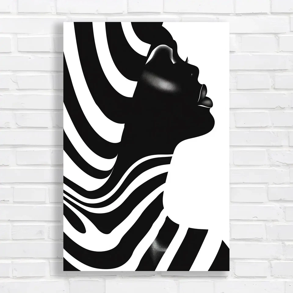 Modern Abstract Zebra Canvas Print Large Picture Wall Art - Image 1 of 1