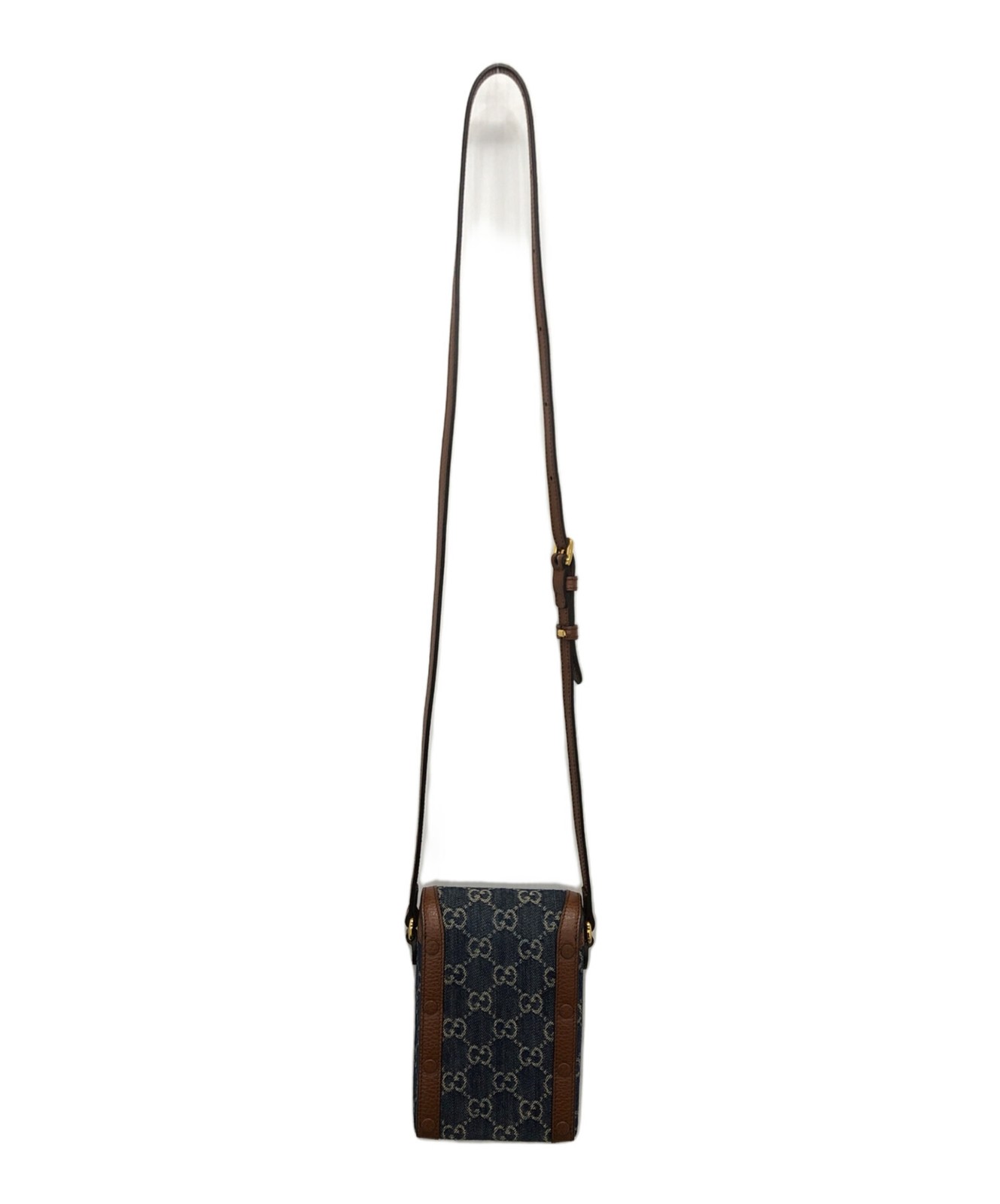 Gucci Horsebit 1955 Mini Bag Brown Blue Leather 625615 Crossbody SN2561 thumbnail 11