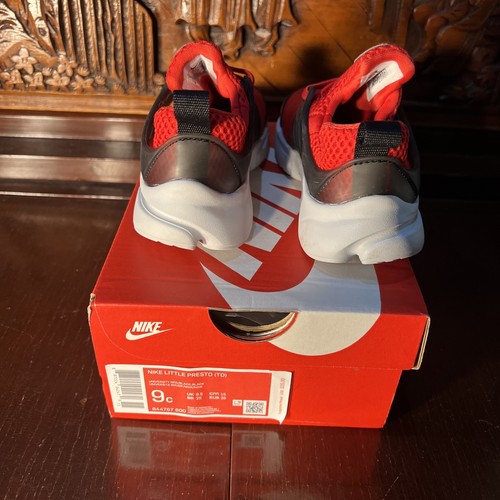 Nike Little Presto (TD) Kleinkind Schuhe Größe 7C Universität rot schwarz 844767-600 - Bild 5 von 8