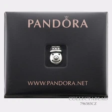 Authentic Pandora Sterling Silver CZ Snowman Petite Charm 796383CZ