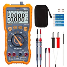 True RMS Digital Multimeter Tester, Auto-Ranging AC DC 20A Ohmmeter 1000V Vol...