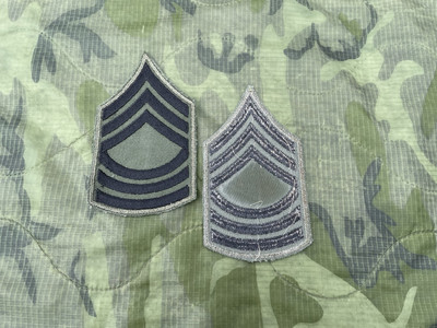 US. | Master Sergeant Rank | Cut Edge | Chevrons | TWILL & NO GLUE! | Vietnam
