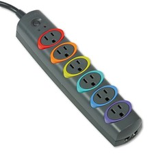 Kensington SmartSockets 6-Outlet, 7-Foot Cord,  945 Joules Standard Surge Prote