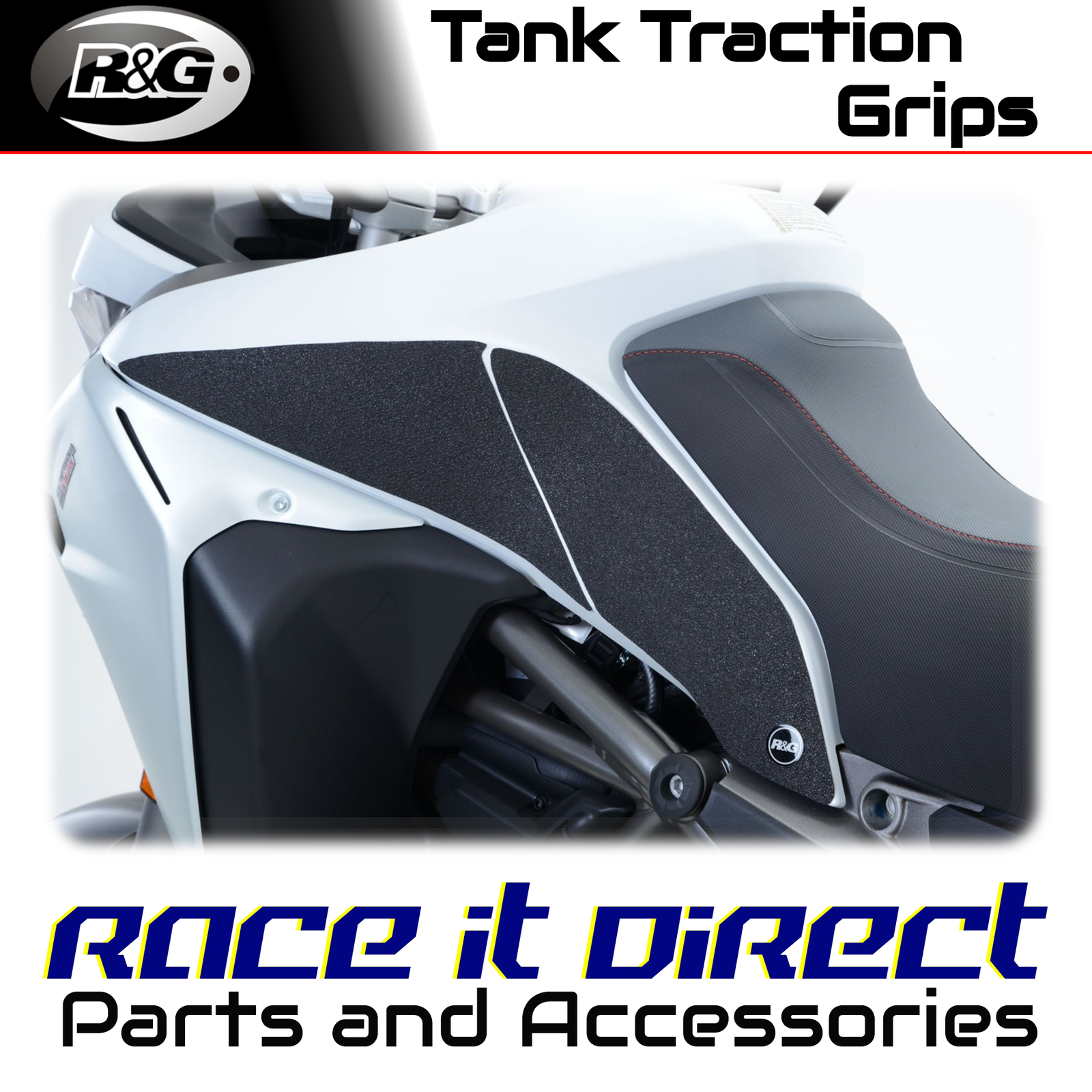 Tank Traction Grips for Ducati Multistrada 1200 Enduro 2016-2018 R&G