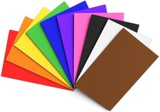 Flexible Craft Foam Sheets, 8.5x5.5 Inch Size, 10 Colors for Endless Creativity