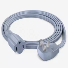 4 Ft. 14 / 3 Medium / Heavy Duty Indoor Extension Cord Flat Plug Flat Wire 15 Am