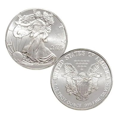 #ad 1 10 Troy Ounce .999 Silver Eagle Round Walking Liberty Design $13.27