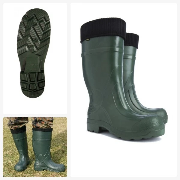 Green Wellies Wellington Boots Rain Hunting Voyager Thermal LIGHTWEIGHT EVA -30C