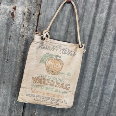 Vintage Hirsch Weis RADIATOR WATER BAG Canvas Portland OR Gas Oil Can 1930s