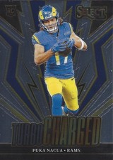 Puka Nacua 2023 Panini Select Turbocharged Insert Rookie Card