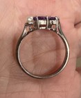 Sterling Silver 925 Amethyst and Pearl Cluster Ring Size 7 — photo 3