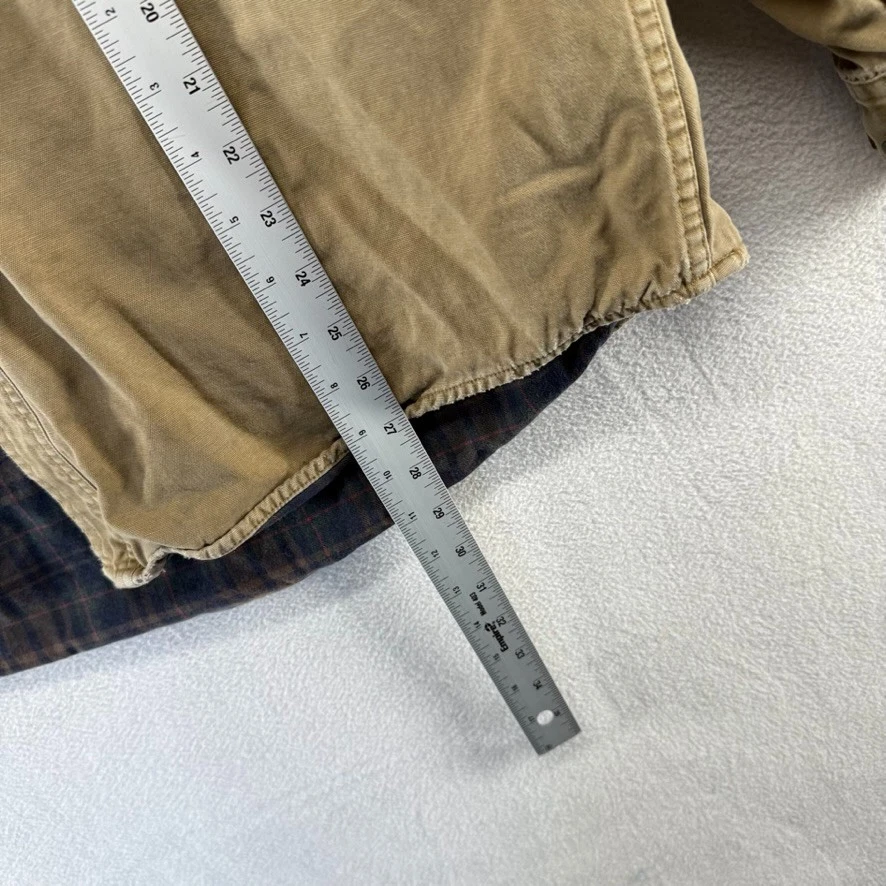 Cazadora Cabelas vintage para hombre grande de lona tostada forrada de franela gruesa descolorida años 90 Foto 3 de 4