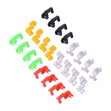 24x Nylon Plastic Car Rivets Door Lock Rod Clip Automotive Fasteners Clips Set