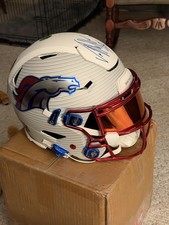 Von Miller   Autographed Hydro flex Helmet With Chrome mask And Clips