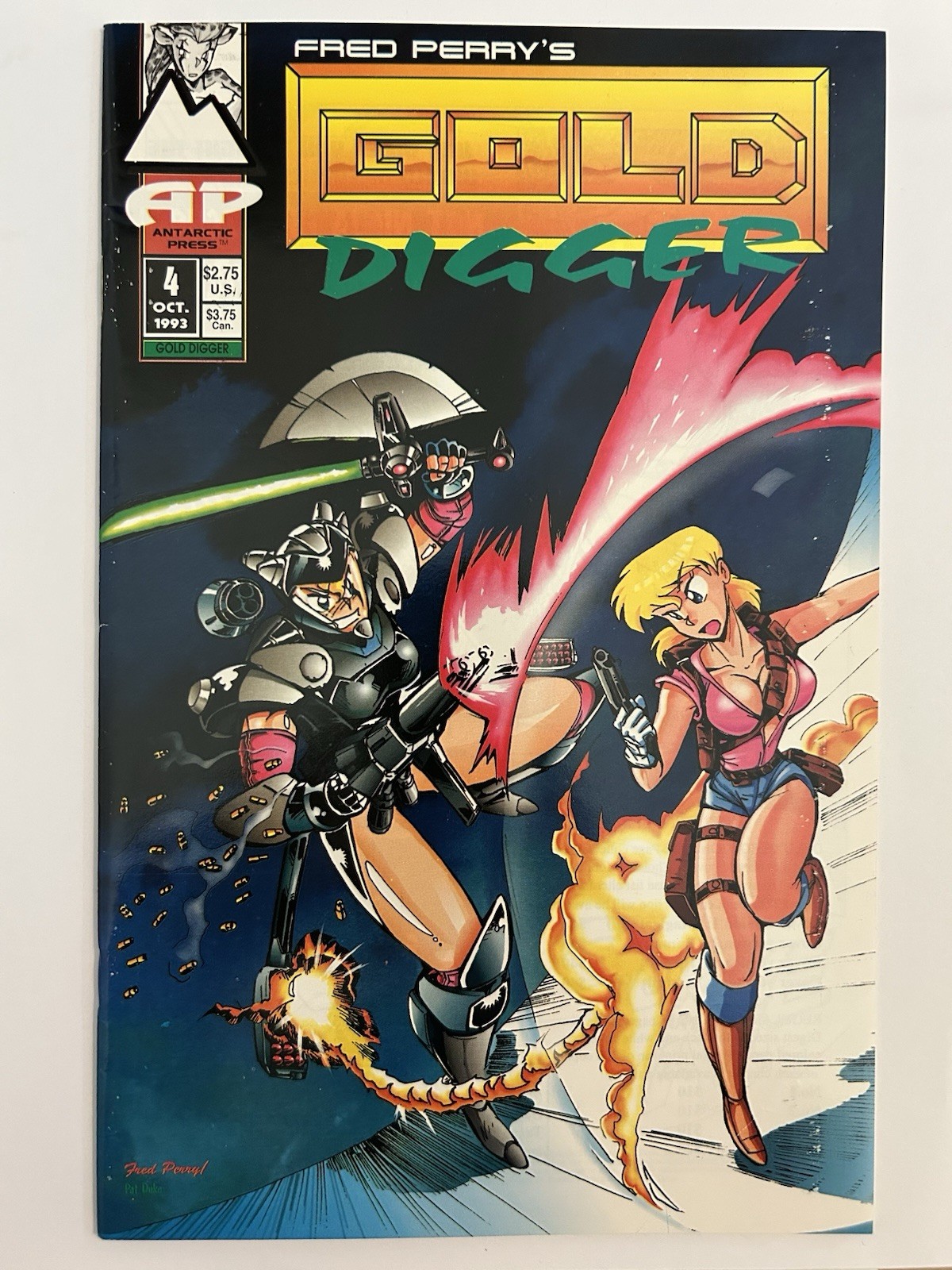 Gold Digger 2nd Series #4 Antarctic Press 1993 Fred Perry Rare Low Print VF/NM Condition