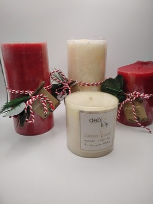 Place & Time & Debi Lilly Candle Lot, Cinnamon, Vanilla, Grapefruit Ginger..can9
