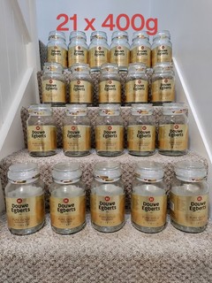 21 x Douwe Egberts 400g Empty Glass Jars Joblot Low Start Price Collection Only