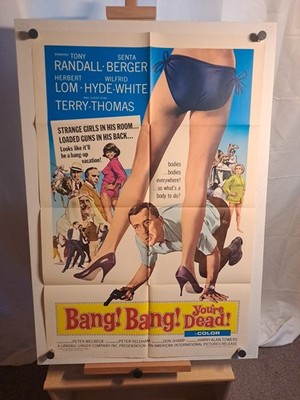 BANG! BANG! YOU'RE DEAD! 1966 ORIGINAL MOVIE POSTER 27x41 TONY RANDALL