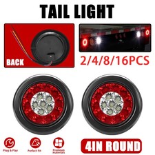 24816x Led 4round Truck Trailer Tail Lights Rear Stop Running Brake Reverse 24816x Led 4round Truck Trailer Tail Lights Rear Stop Running Brake Reverse