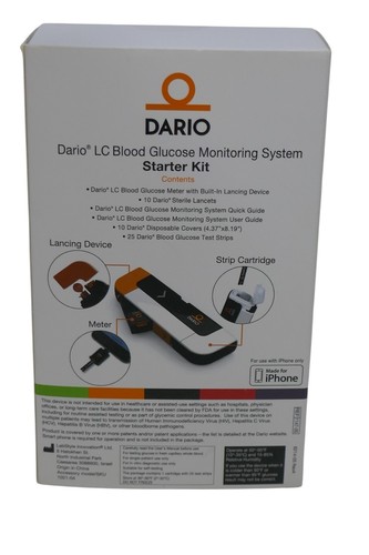 Kit de inicio del sistema de monitoreo de glucosa en sangre DARIO LC SELLADO - Imagen 4 de 6