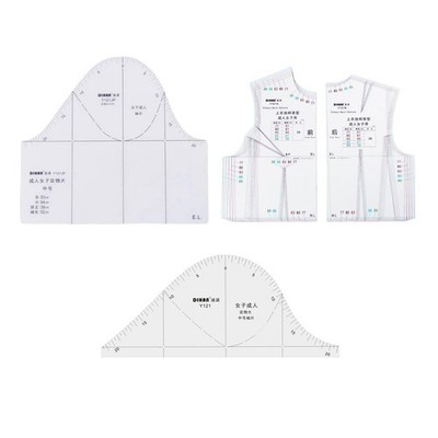 DIY 1:1 Tuch Design Lineal Transparent Full Scale Drawing Templete Modell
