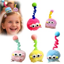 Funny Pom Poms Hair Clips, Cartoon 1 Count Pack of 5 , Multicolor