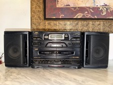 JVC PC-X130 Boombox CD Dual Cassette Playr AM/FM Portable Ghetto Blaster Vtg 90s