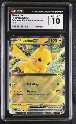 Pikachu ex graded CGC 10 for sale on eBay