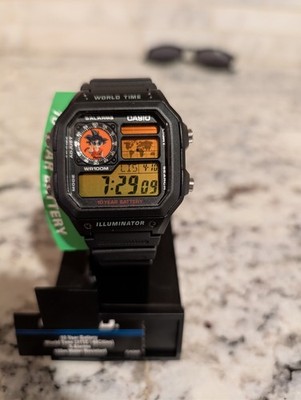 Kid Goku peace sign Mod CASIO AE-1200 | World time watch | Anime | DBZ | Goku
