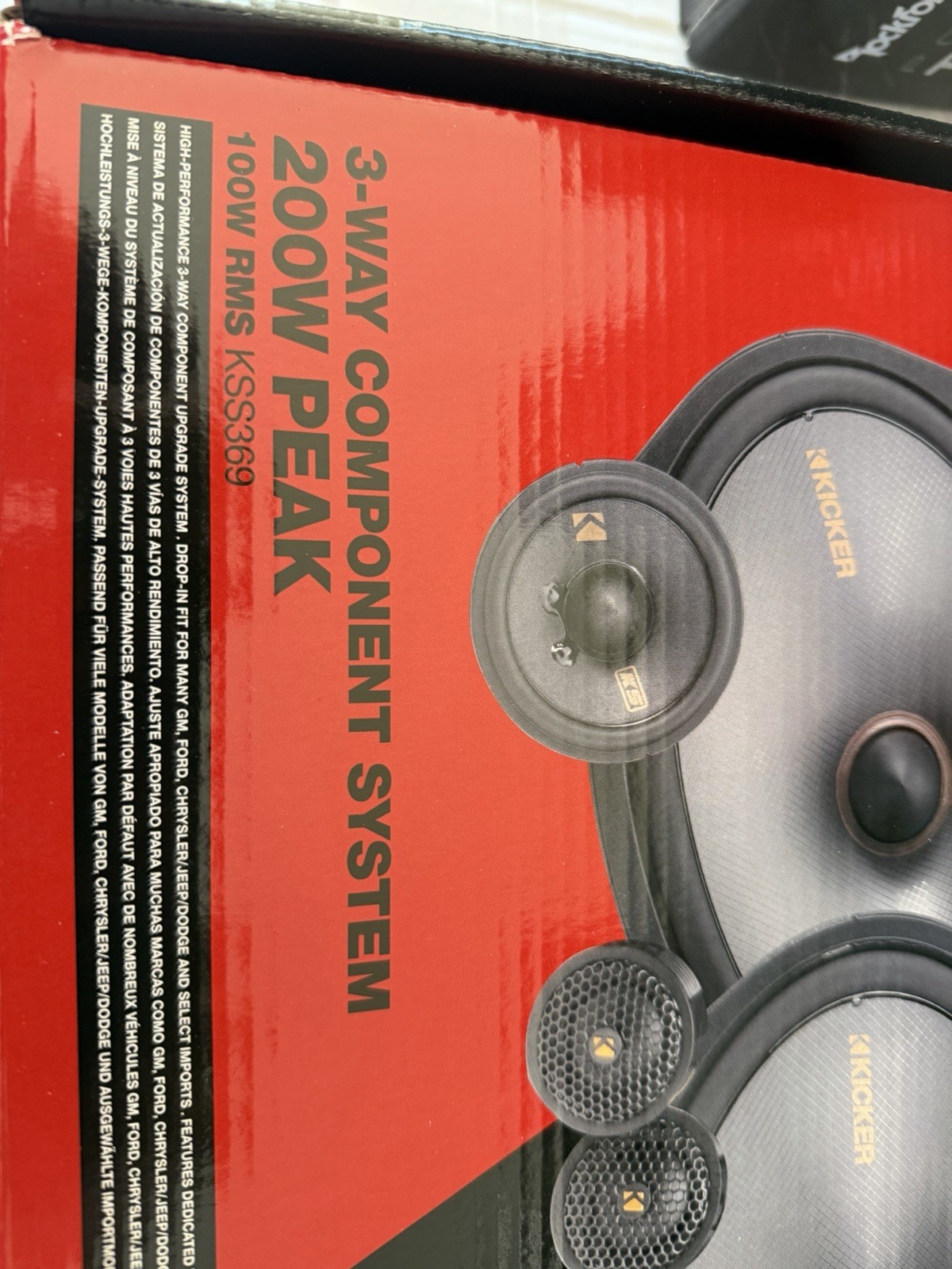 51KSS369 KICKER KS Series 6x9" 3-Way Component Speakers Set 