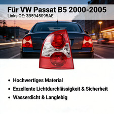Rot 3B5945095AE Rückleuchte Heckleuchte Links Für VW Passat 3BG Limo 00-05