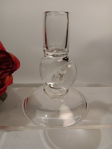Steuben Glasfuß 4,5" Schneckenfuß Einzelner Kerzenhalter - Bild 2 von 5