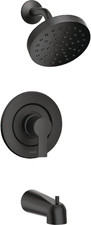 Moen Rinza 82628BL Matte Black Bathroom Shower Head, Handle Faucet Kit Set