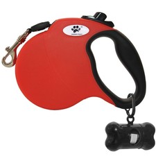 16 FT Retractable Dog Leash Large Dogs Up To 44 lbs TangleFree Red M