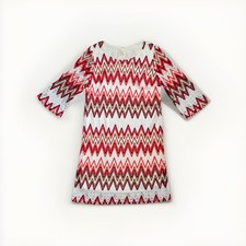 Retro Boho Shift Dress Crochet Overlay 3/4 Bell Sleeve Boho
