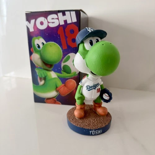 2026 Yoshi Dodgers Super Mario Bobblehead 3/31/26 SGA Nintendo Movie