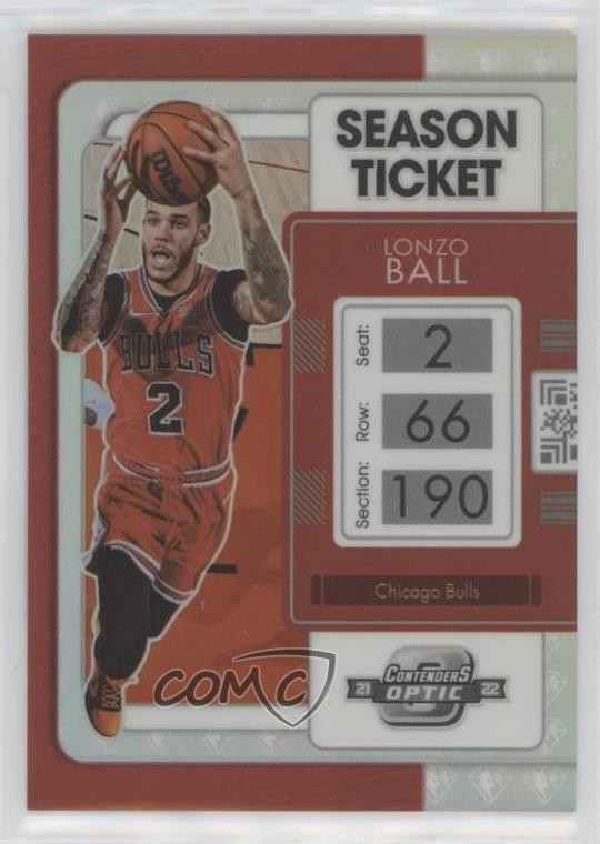 2021 Panini Contenders Optic Season Ticket 75th Anniversary Prizm Lonzo Ball #41