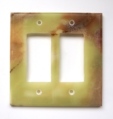 GREEN ONYX - Double Rocker Switchplate (Gr02) - NEW ITEM!