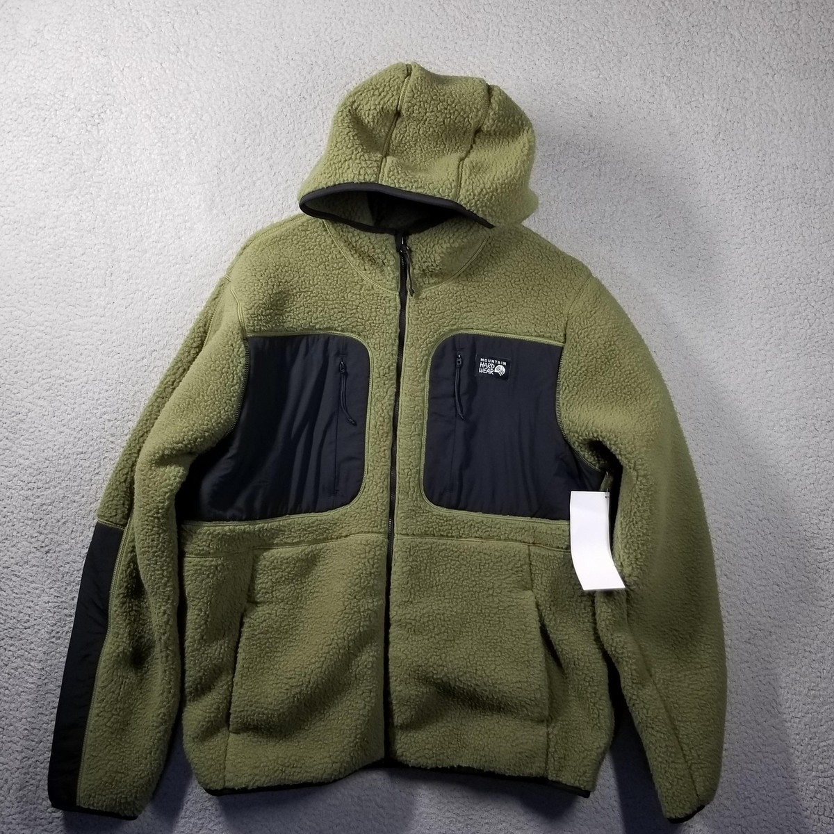 Mountain Hardwear Jacket Mens Medium Green HiCamp Sherpa Fleece Hoody Full Zip