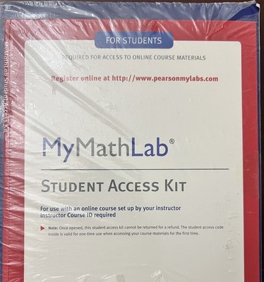 MyMathLab Student Access Kit by Pearson Ed (Copyright 2012) Sealed Fast ship NIB