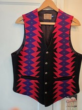 Mens Vintage Pendleton High Grade Western Wear Wool Vest Aztec 40 Southwestern